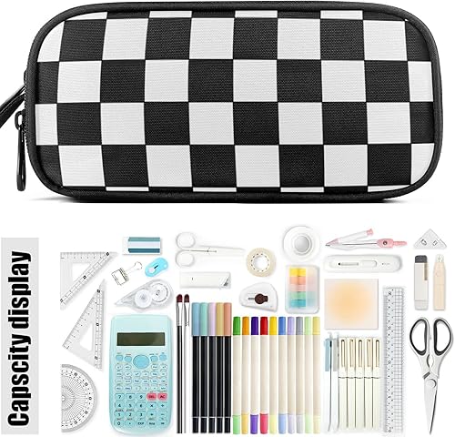 Miniatura 8 de Fustylead Estuche para lápices de gran capacidad, organizador de maquillaje multiusos para oficina, universidad, escuela, senderismo, viajes