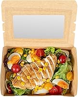 Vista 11 de Restaurantware Cafe Vision - Cajas desechables de 42 onzas para llevar, 200 cajas de papel para alimentos, bloqueo de bisagra, resistente a