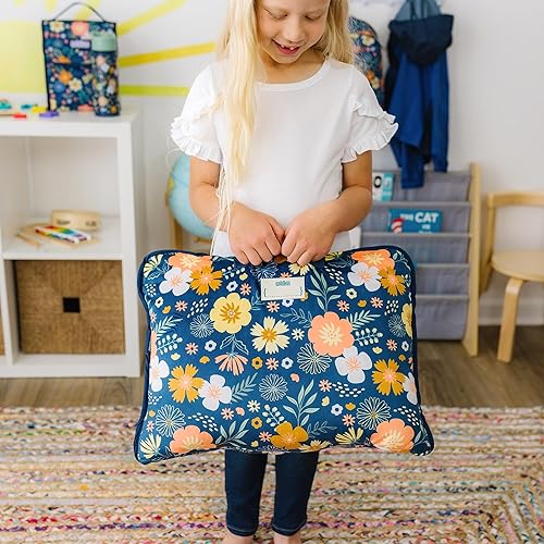 Miniatura 6 de Wildkin Tapete de felpa para siesta para niños, suave, acogedor, conveniente para guardería y preescolar, flores silvestres