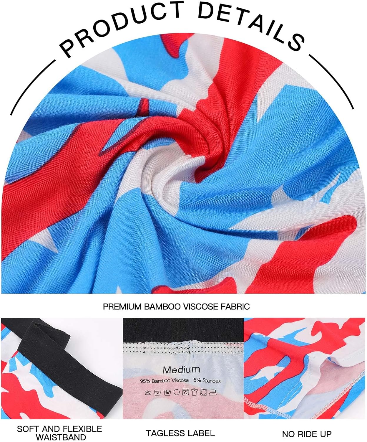 Men's Underwear Boxer Briefs Bamboo Viscose Trunks Soft Comfortable Multipack - Image 5