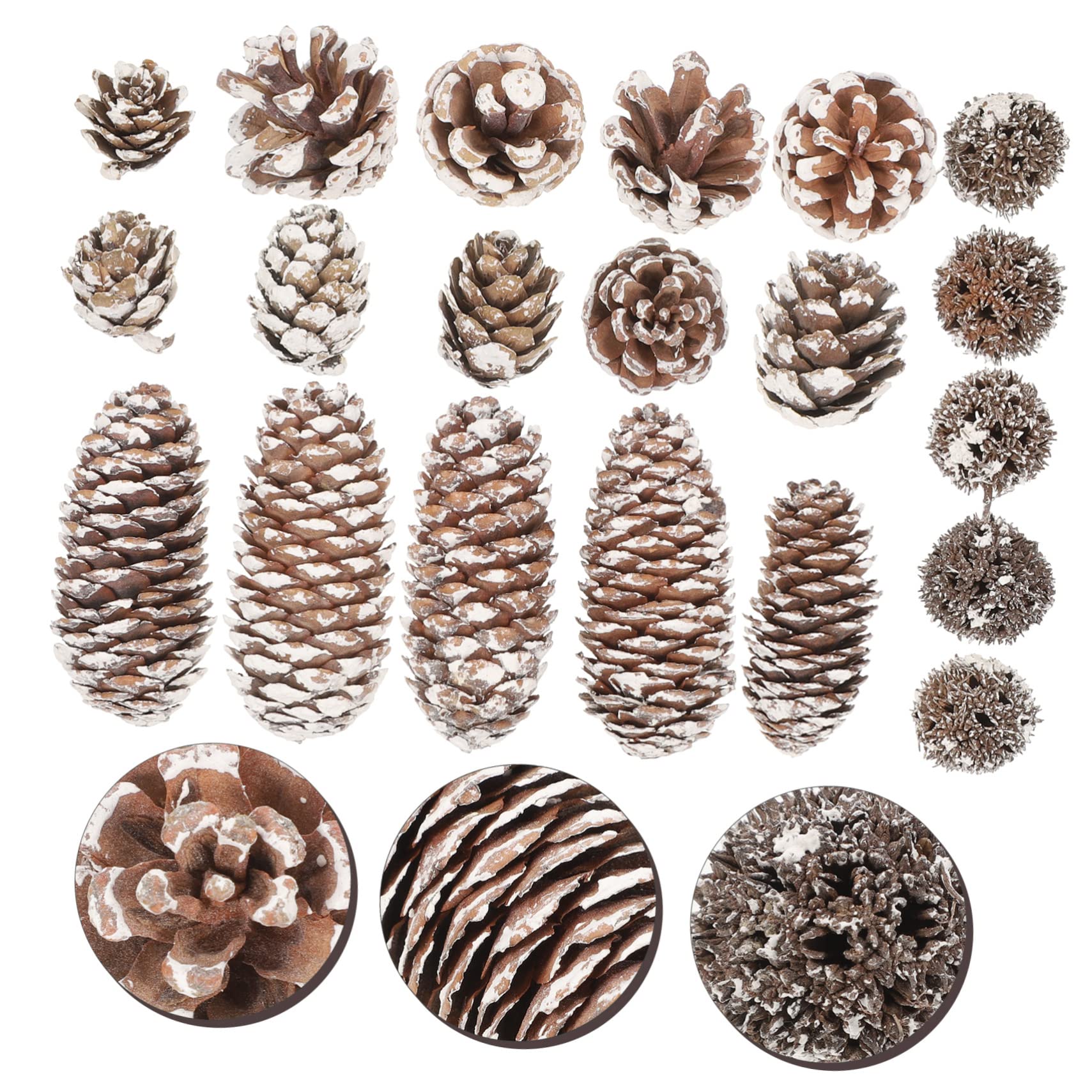 VILLCASE 4ensembles Set Pignes Naturelles Séchées pour Décoration Matériaux De Fête pour De Table Et Décorations De