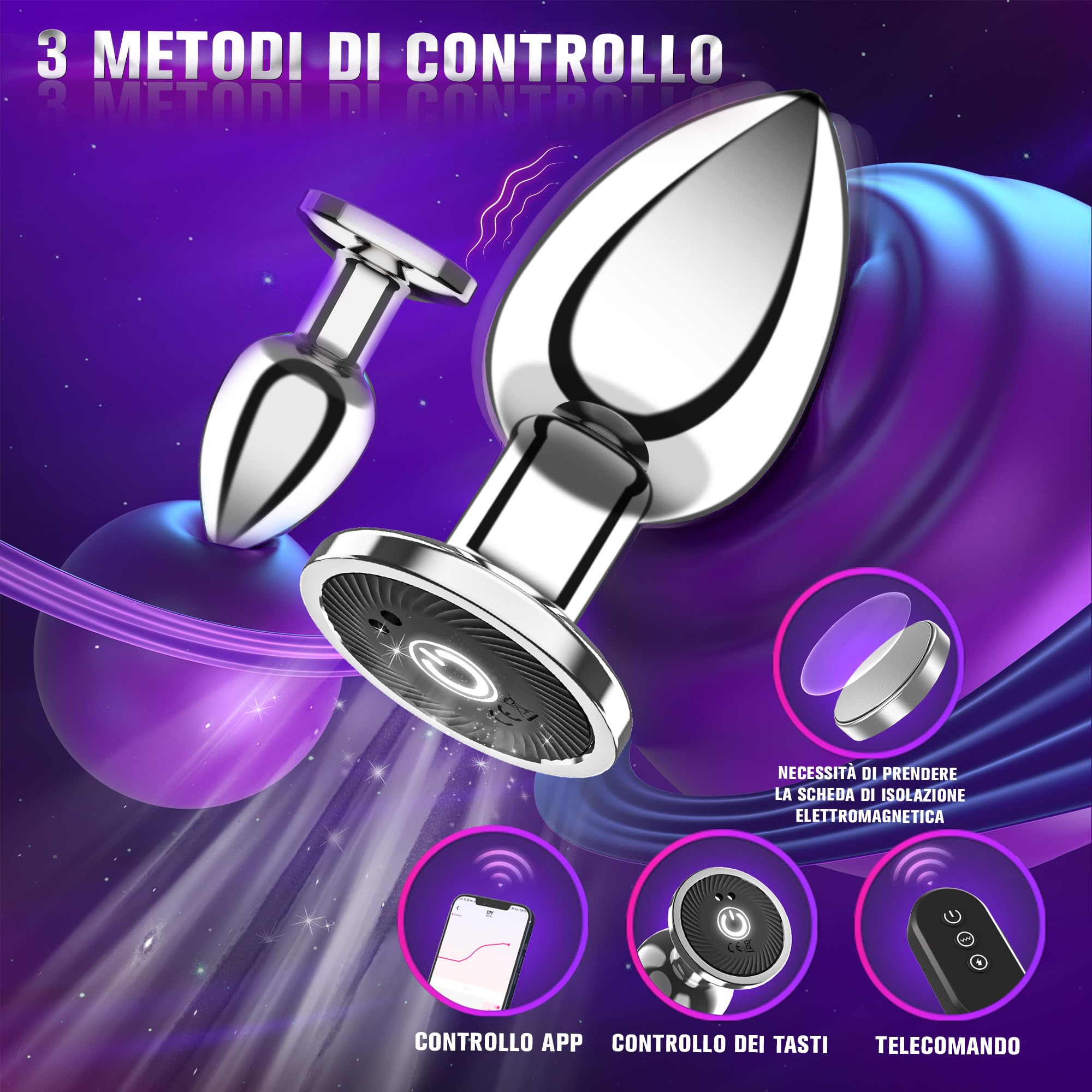 Vibratore per Uomo Sex Toys Plug Anale da Uomo 10 Modalità, Vibratoreper Donna con Telecomando Dildo Anale Toys Per Donna, Vibratori Anali Sex Toy, Vibrator Stimolatore Prostata