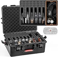Vista 11 de Estuches para armas de mano, 5 estuches para pistolas y 21 cargadores Estuches para pistolas precortados con múltiples pistolas a prueba de golpes