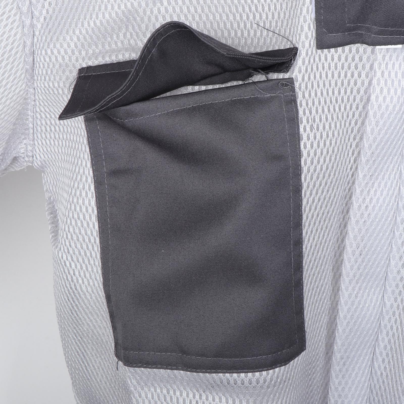Fenteer Traje de Apicultura Ventilado para Apicultor, Ropa Protectora Gris, Traje de Apicultor Ventilado de Manga Larga, Traje de Apicultor Ventilado, XXL 176 a 185cm
