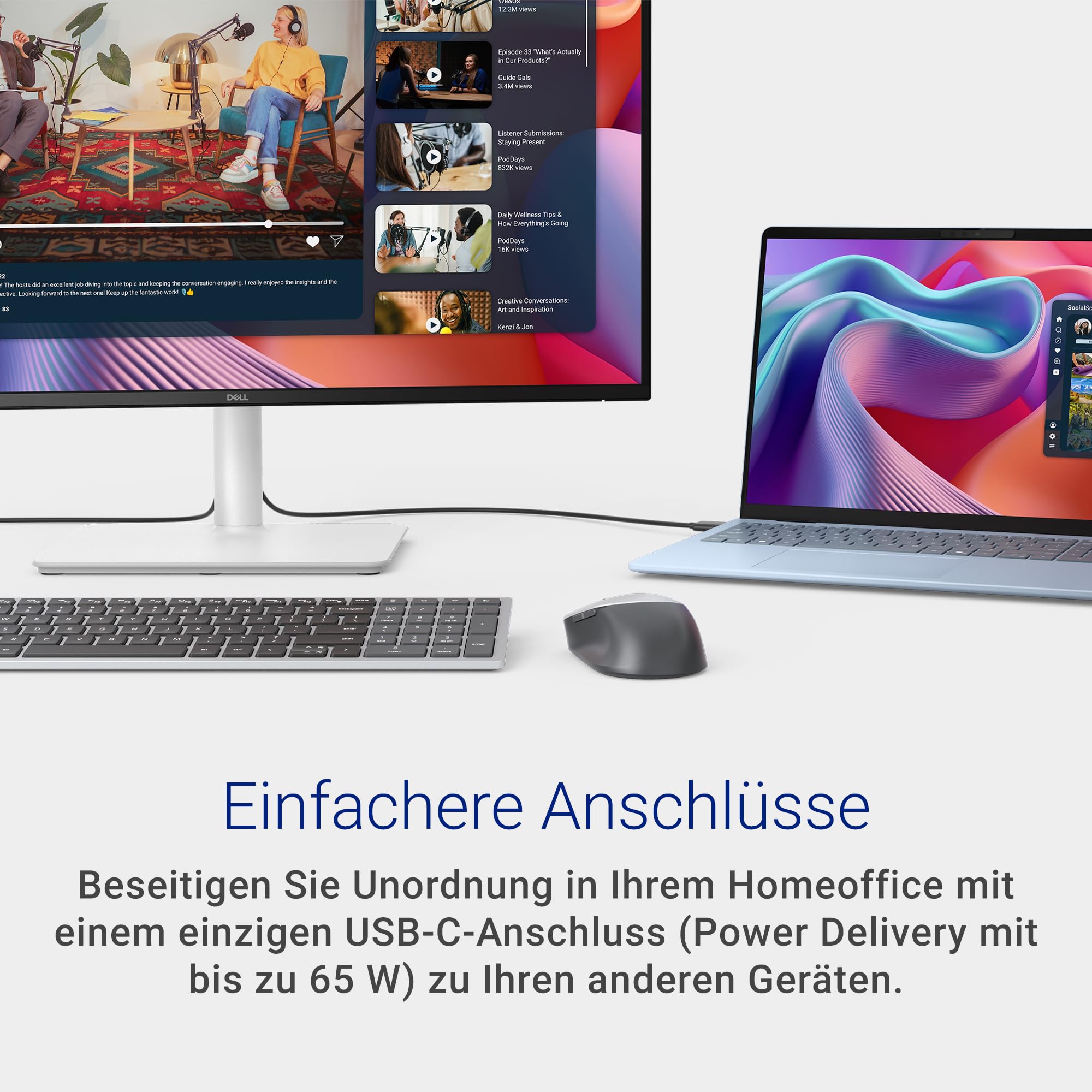 Dell 27 Plus USB-C Monitor S2725DC QHD 2560x1440 144Hz IPS 1ms MPRT AMD FreeSync 99% sRGB Höhenverstellbar