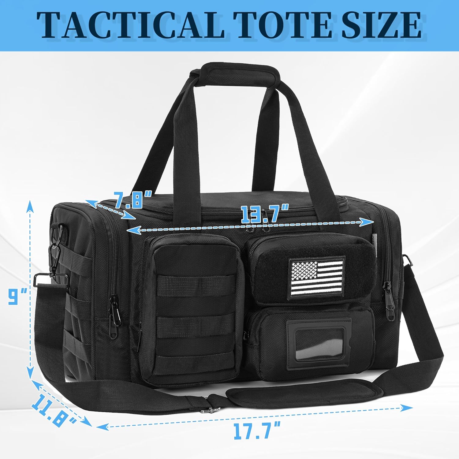 Tactical Pistol Range Bag, Gun Range Bag for Handguns, Shooting Duffle Range Pistol Bag with 6X Magazine Slots, Extra Pockets for Ammo and Essentials - Image 5