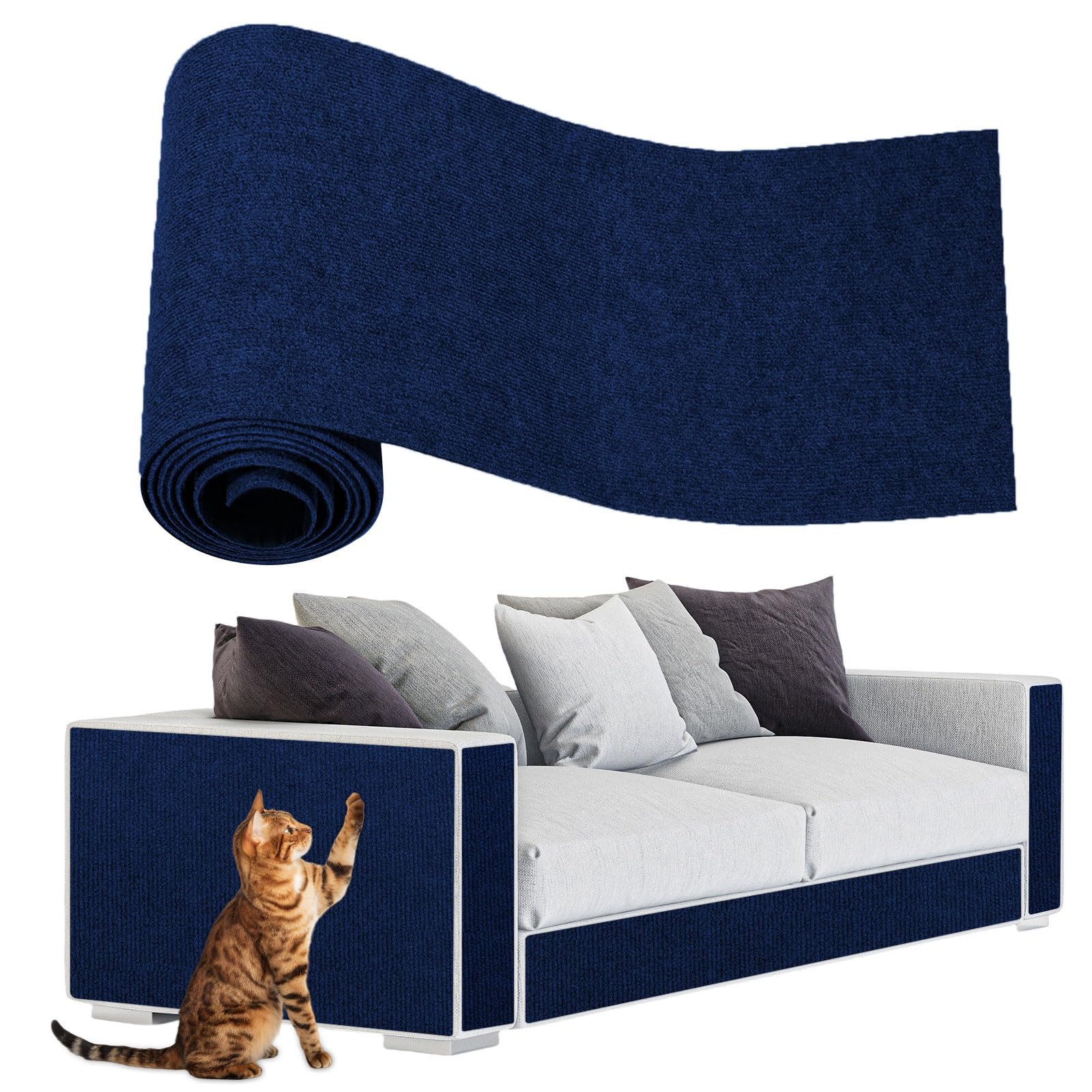 Rascador de Pared para Gatos de 78,7" x 11,8" para Gatos de Interior, Protector de Muebles antiarañazos para Gatos, rascador de Esquina para Pared, Repuesto para estantes de Postes