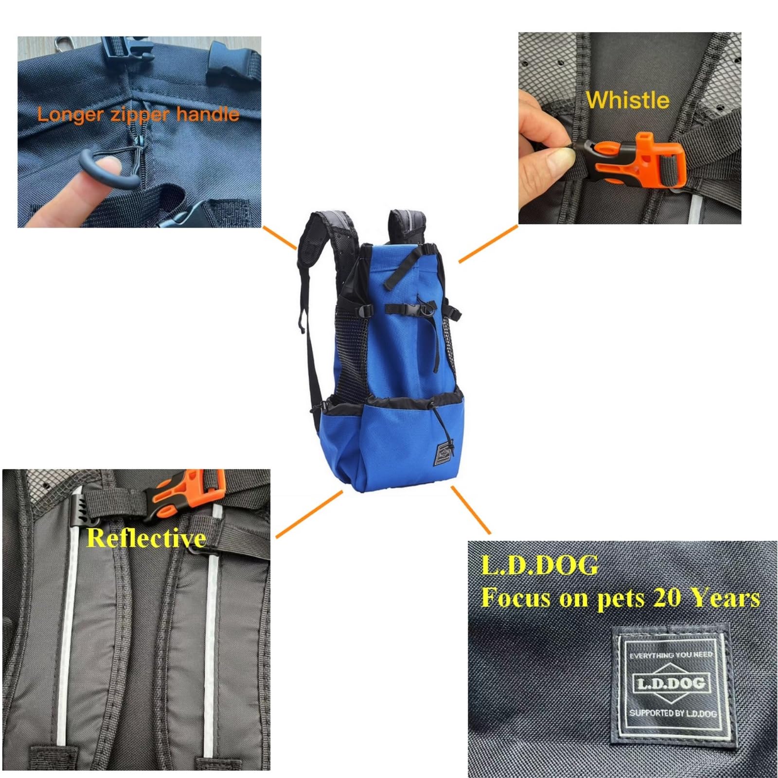 Borsa Viaggio Animali Zaino da Trasporto per Cani Compagnia Ventilato Escursioni E Viaggi, A Maglia Traspirante All'aperto Piccoli Gatti in Bicicletta Moto-Black-l(9-11kgs)