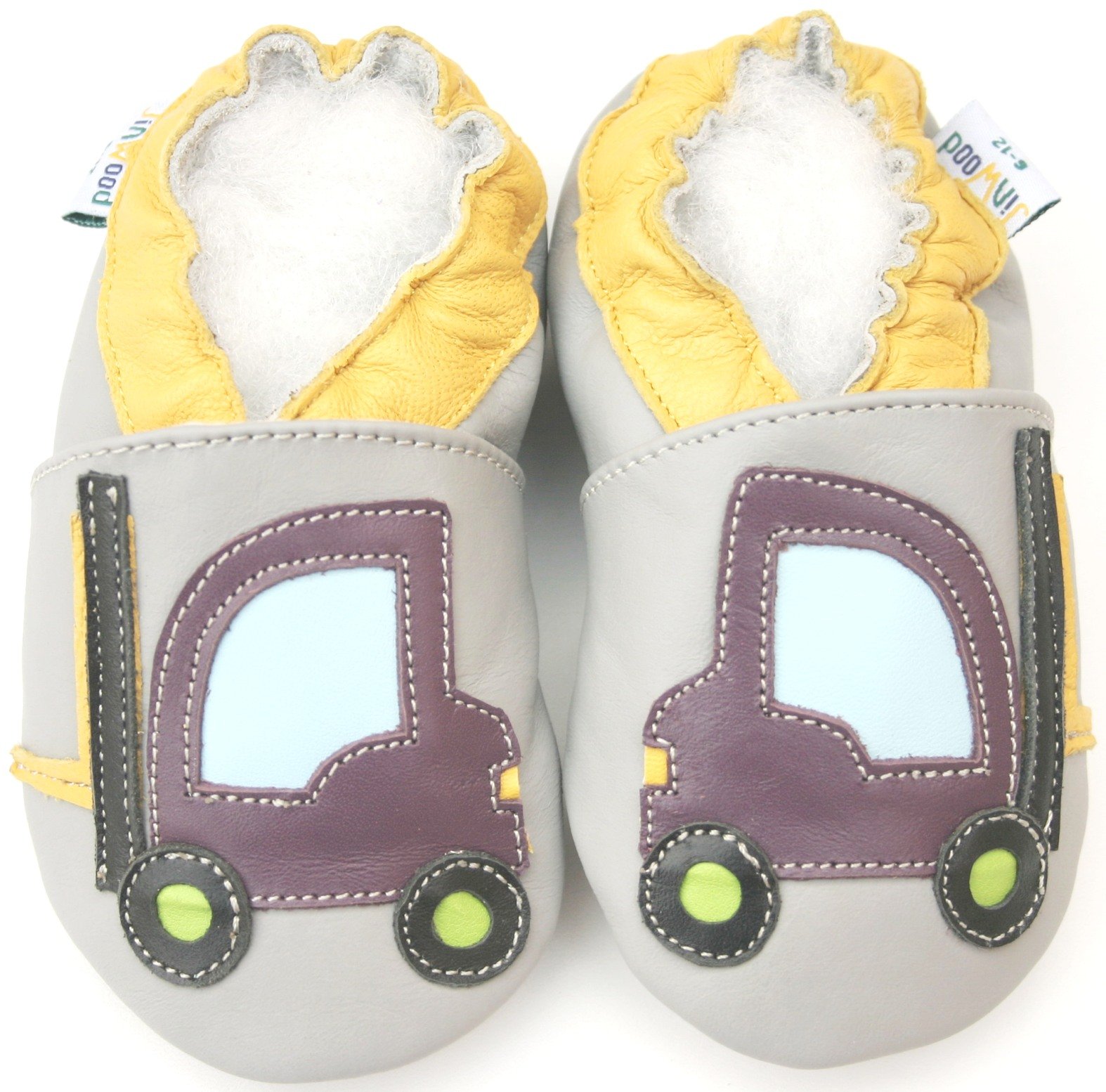 Leather Baby Soft Sole Shoes Boy Girl Infant Children Kid Toddler First Walk Gift Folk Lift Grey (18-24month, Grey)