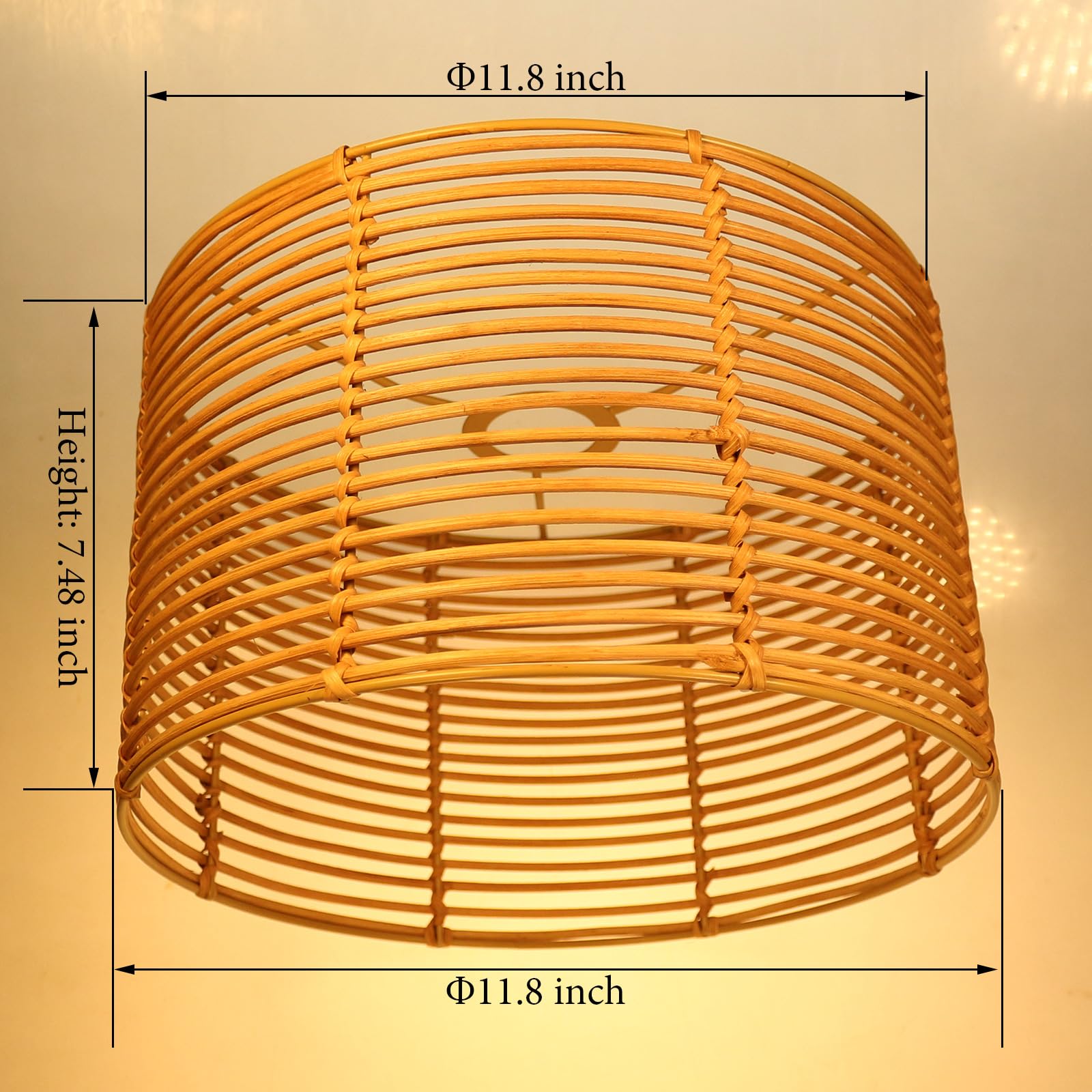 abat jour rotin rattan Lampenschirm-1Pack abat jour lampe sur pied