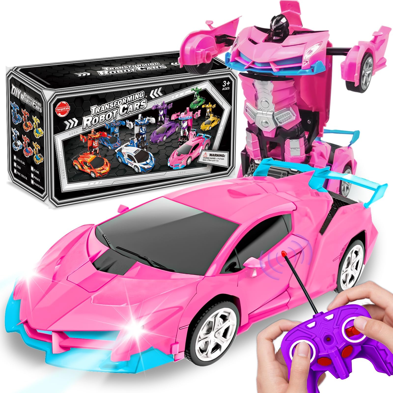 Remote Control Car - RC Cars for Kids Boys Girls Age 8-12,1:18 Scale Remote Control Car 360 Speed Drifting (Pink)
