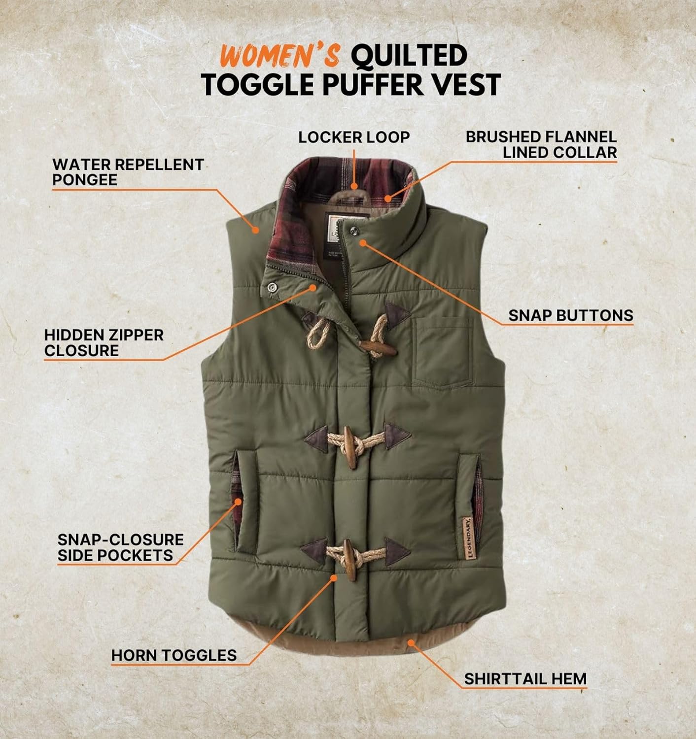 Legendary Whitetails Womens Quilted Vest