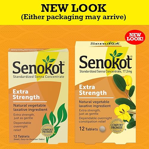 Miniatura 2 de Senokot Extra fuerte, 12 tabletas, ingrediente laxante vegetal natural para un alivio suave y confiable durante la noche del estreñimiento ocasional