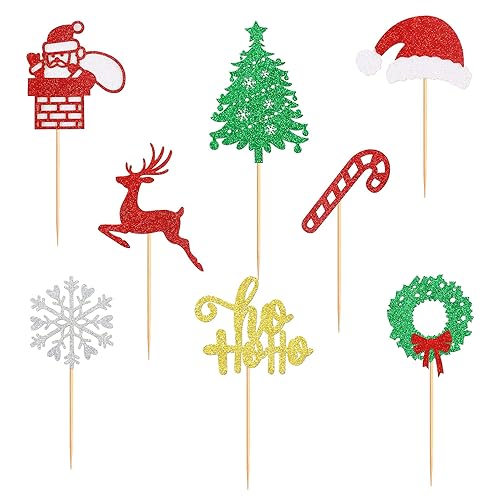 Miniatura 9 de Ercadio Paquete de 24 adornos de pan de jengibre para magdalenas para niños o niñas, para Navidad, para hombre o niña, para decoración de fiesta de