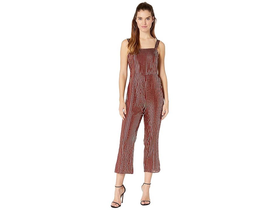 

Show Me Your Mumu Yvonne Jumpsuit (Late Night Stripe) Women's Jumpsuit & Rompers One Piece, Red