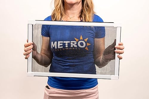 Miniatura 5 de Metro Screenworks Pantallas ajustables para ventana, horizontales (18 pulgadas de alto x 25 12 pulgadas - 48 pulgadas de ancho), paquete de 2