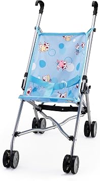 Bayer Design Dolls pushchair, foldable, double wheels, security belt