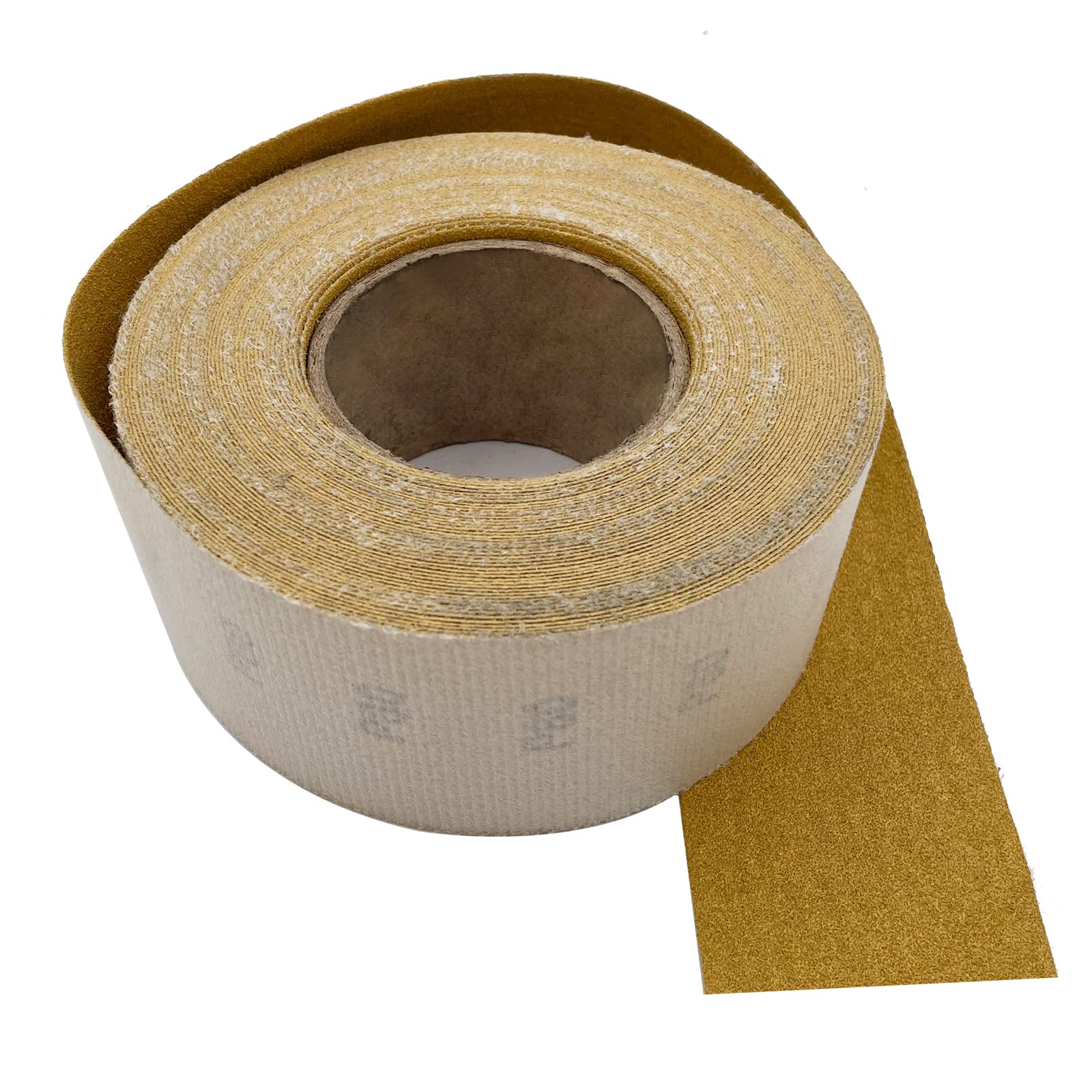 Rouleau de papier abrasif auto-agrippant, 7,6 cm x 18,1 m en oxyde d'aluminium auto-agrippant, dos en tissu émeri pour finition de meubles en bois, ponçage, polissage et travail du bois (80 Grit)