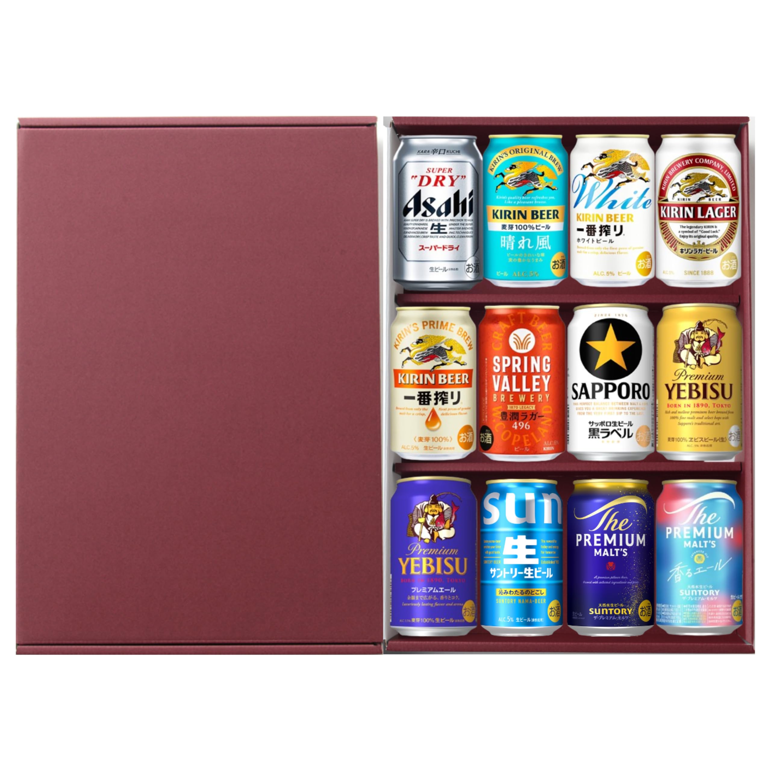 Amazon.co.jp: 【ギフト】国産ビール 飲み比べ 350ml 12缶 ギフト