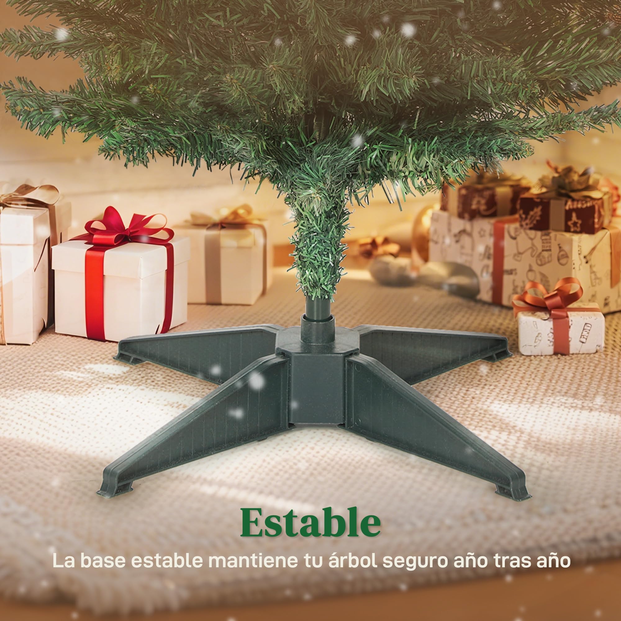 HOMCOM Árbol de Navidad Estrecho 180 cm, Árbol de Navidad Artificial con 321 Ramas, Soporte Metálico, Fácil de Montar, Decoración para Interior, Hogar, Oficina, Verde