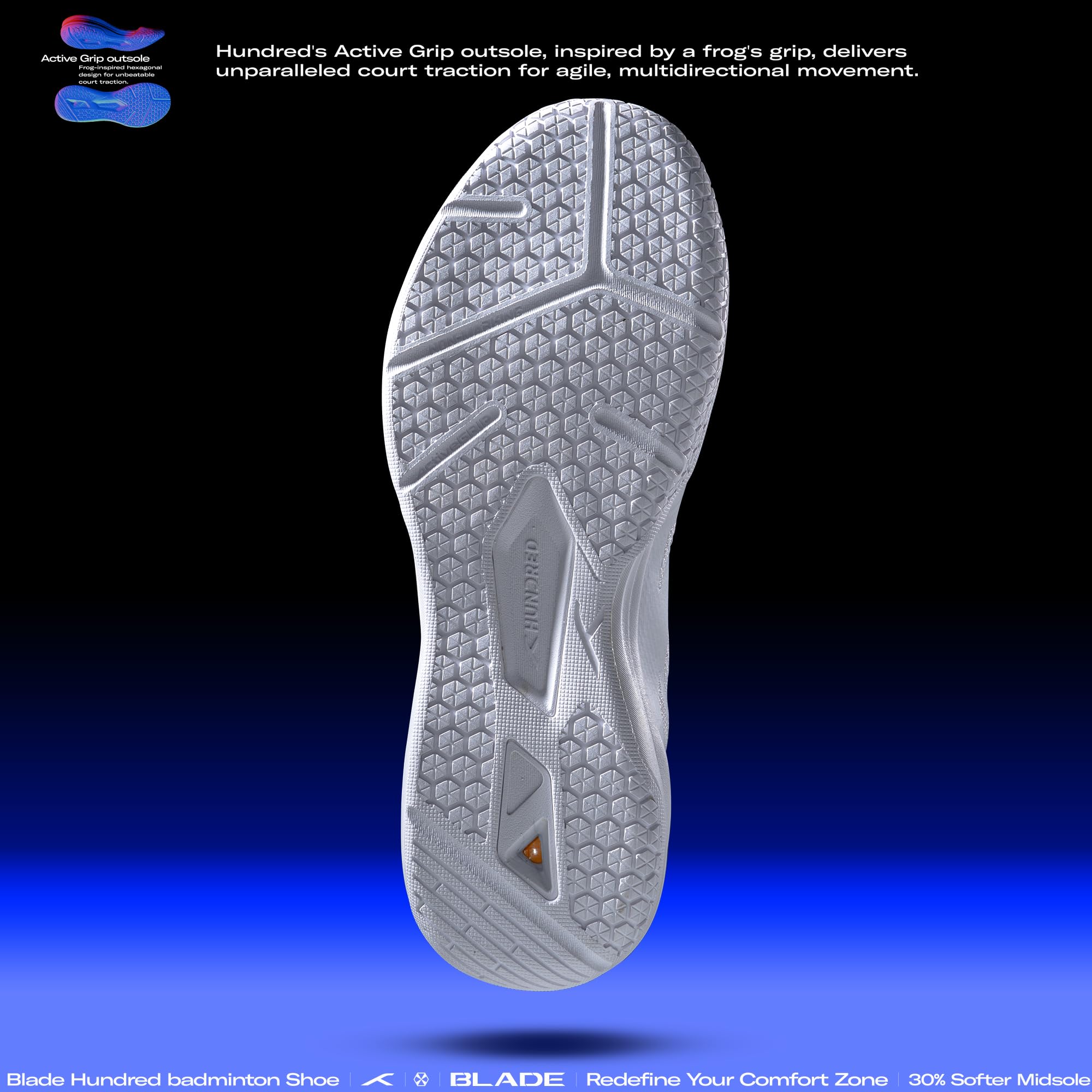 HUNDRED Blade Non-Marking, Zapatos de bádminton Hombre