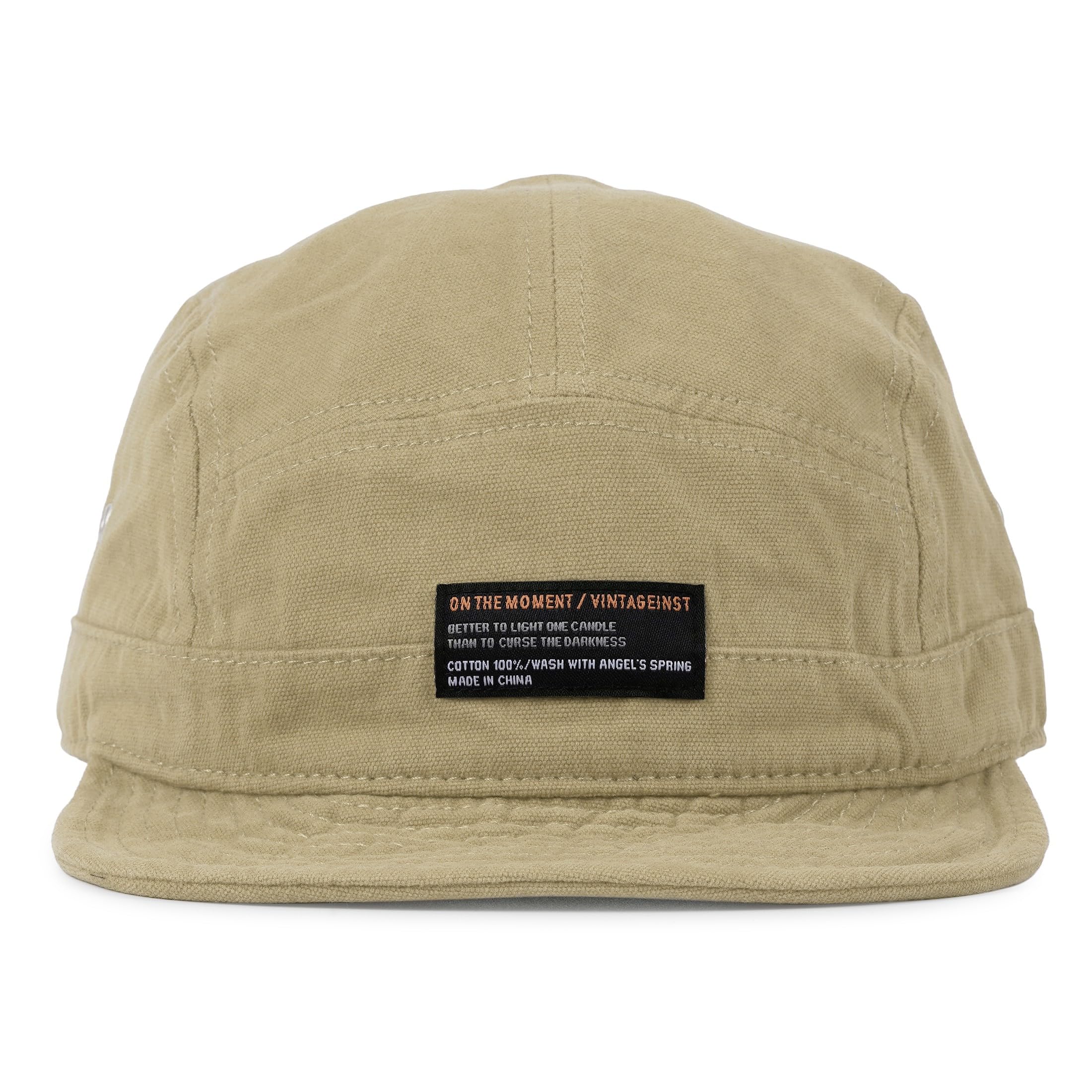 Croogo 5 Panel Short Brim Baseball Cap Soft Trucker Hats Short Bill Cadet Caps Casual Umpire Dad Hats Snapback Hats for Men