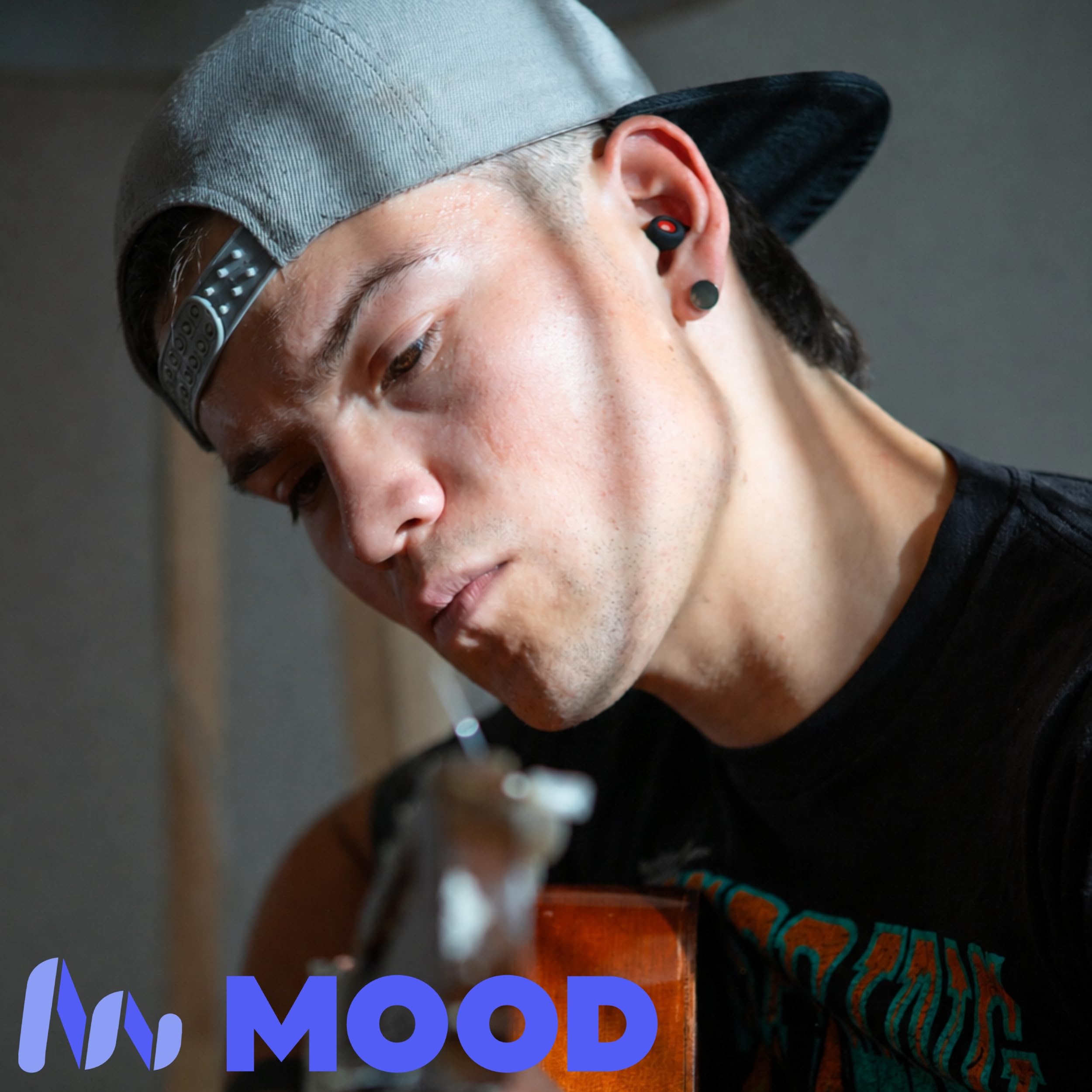 MOOD Tapones para conciertos y dj: Reducción del ruido de 23 dB (SNR) - Disminuyen la intensidad del sonido sin perder claridad - Marca española con diseño exclusivo - Happy Black