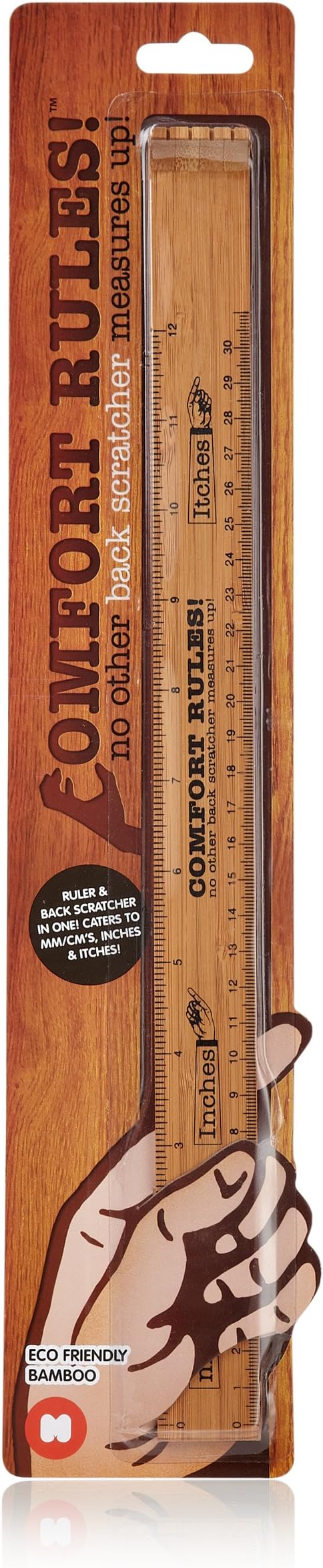Mustard Comfort Rules - Ruler and back scratcher combo