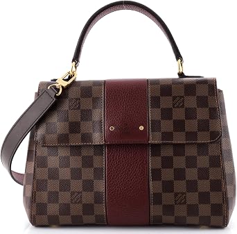 Pre-Loved Bond Street Handbag Damier with Leather MM, Brown