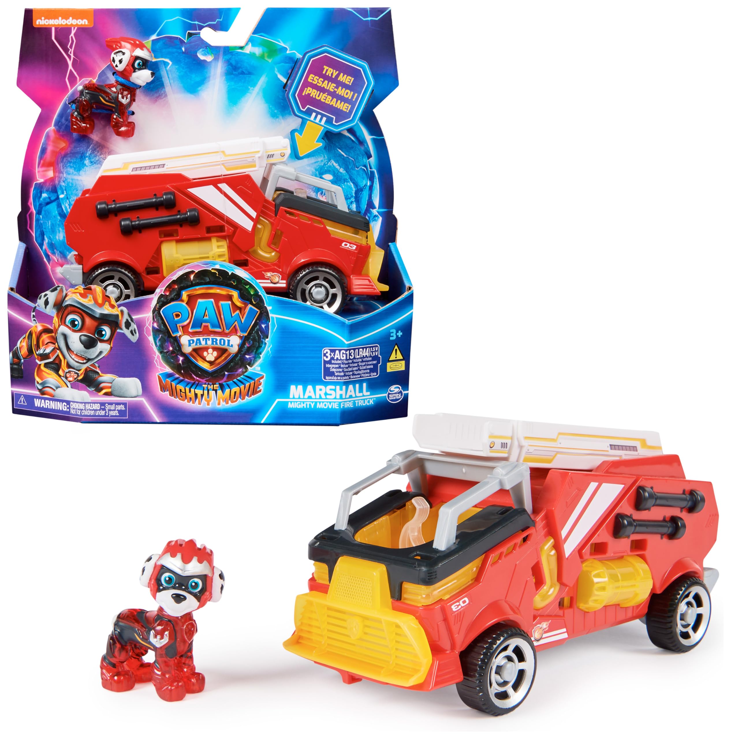 Patrulla Canina: Figura Marshall y Coche Juguete con Sonidos