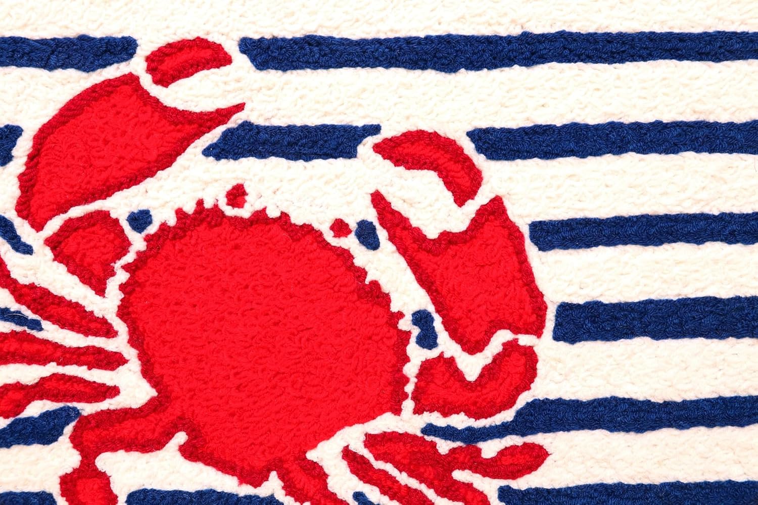 Jellybean Captain's Quarters Red Crab Accent Washable Rug 20" x 30" Doormat