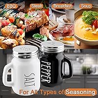 Vista 5 de Juego de salero y pimentero de 4 onzas, bonito salero y pimentero, decoración de cocina para el hogar, restaurantes, bodas, juegos de coctelera