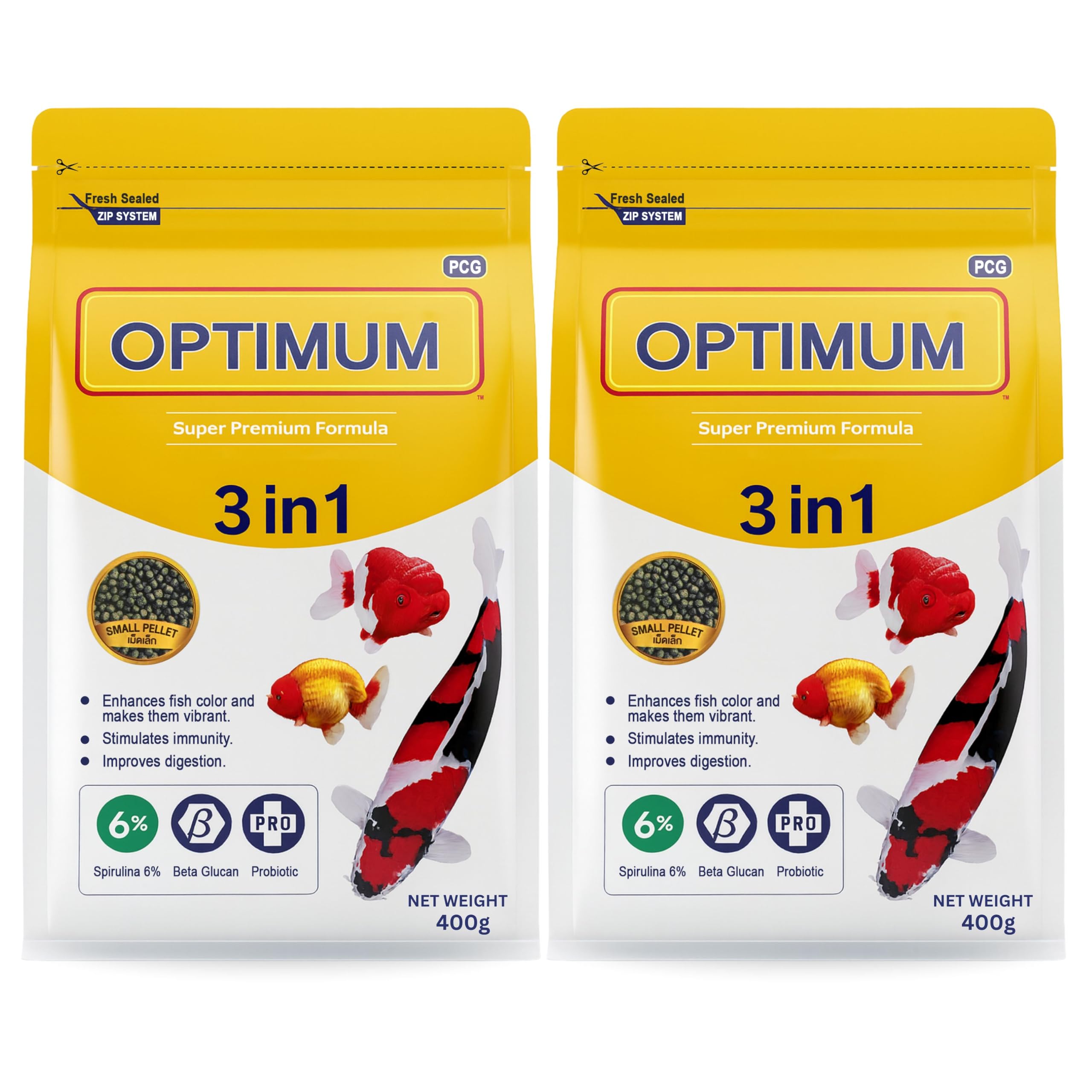 Foodie Puppies Optimum 3 in 1 Premium Formula Fish Food for Carp, Goldfish and Cichlid Spirulina 6% Floating Type Small Pellet (800g) with Free Key Ring-image-40