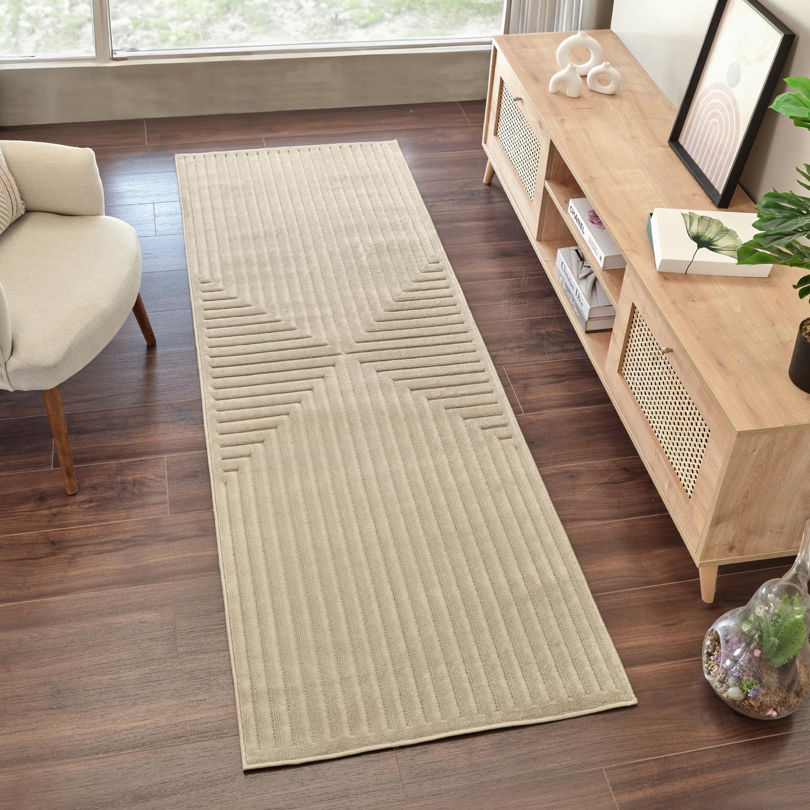 Livabliss Geometric Outdoor Rug - Indoor Outdoor Rug Runner, Lenox 80x230 cm - Patio Rugs, Decking, Outdoor Carpet - Boho Colourful Garden Rugs, Patterned, UV Weather, Stain Durable
