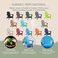 Vista 44 de WestinTrends Malibu - Juego de 2 sillas Adirondack plegables de polietileno para exteriores, color lima