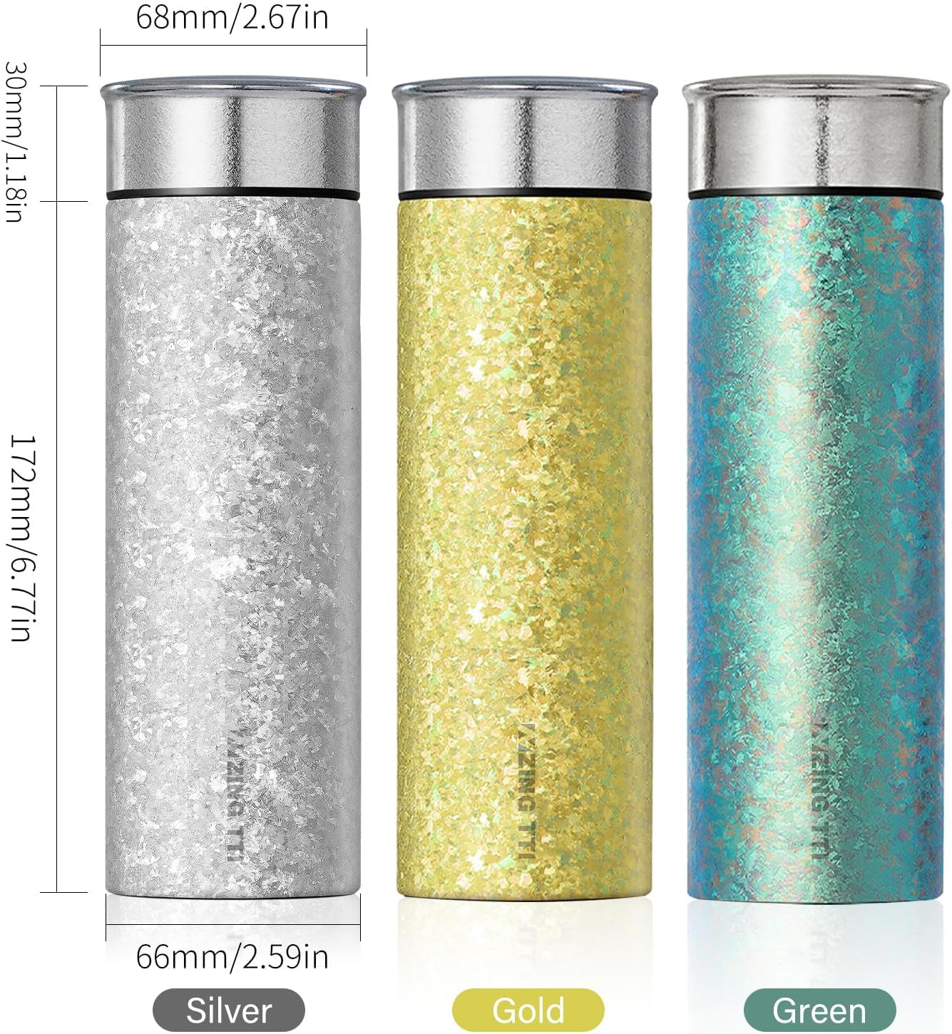 Pure Titanium Insulated Mug, Precious Metal Tea Cup, 15 oz, Double-Walled Vacuum Insulated Mug, Coffee Cup, Long-Lasting Temperature Retention, Can be Given as a Gift. (Green) - Image 5