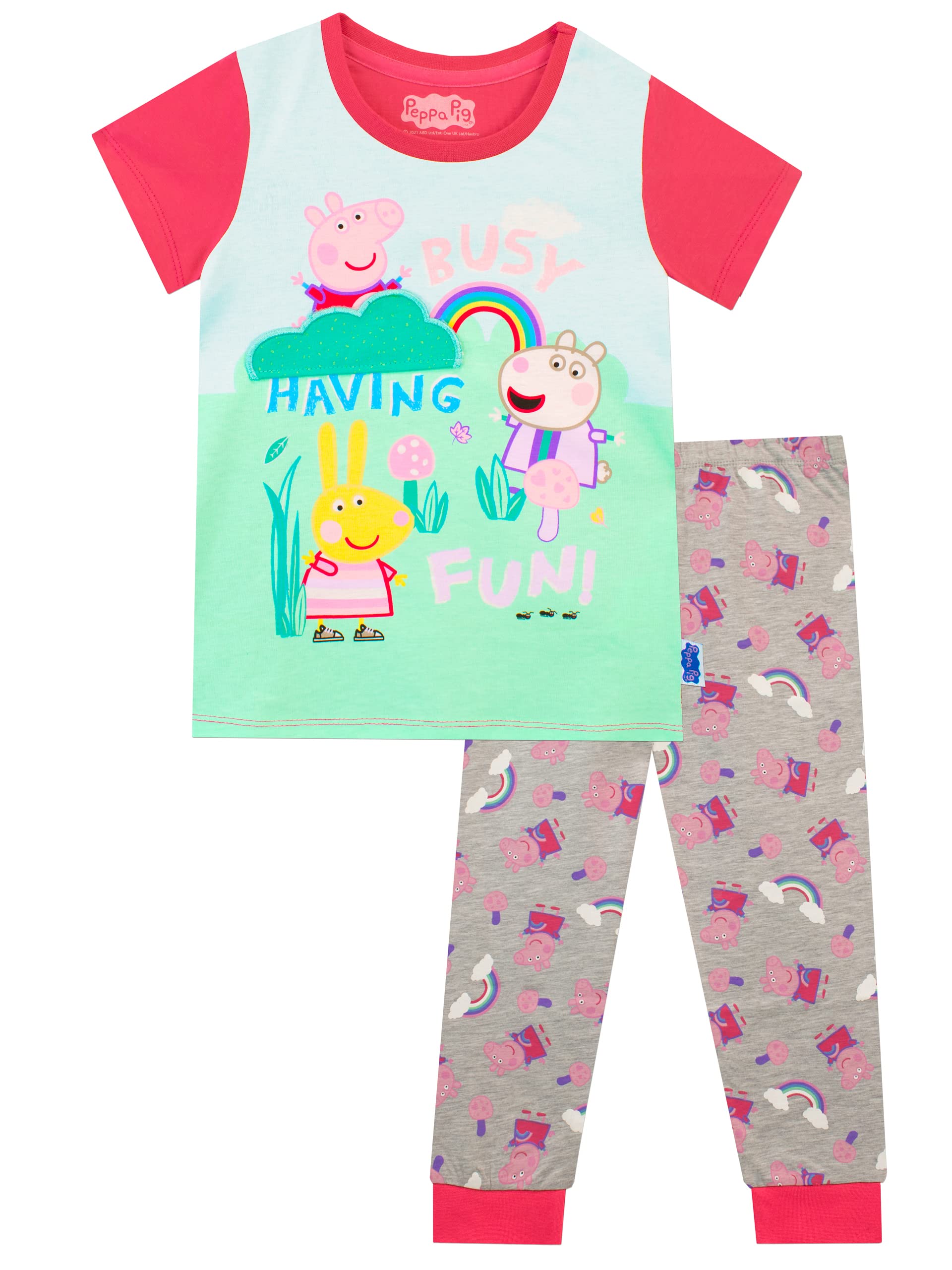 Peppa Pig Girls Pyjamas Peppa, Suzy and Rebecca Multicolour 5-6 Years