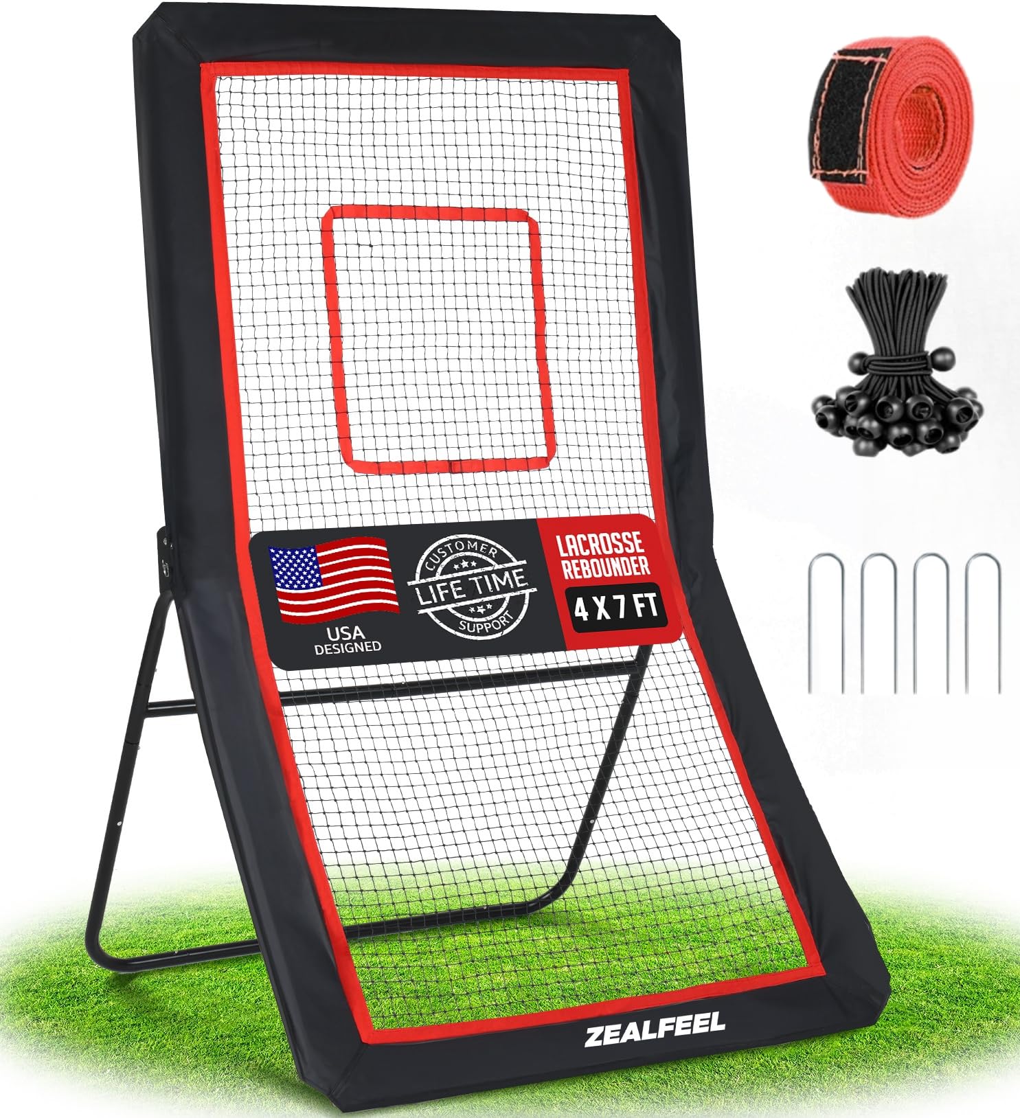 Lacrosse Rebounder For Backyard 4x7 Ft Volleyball Bounce Back Net
