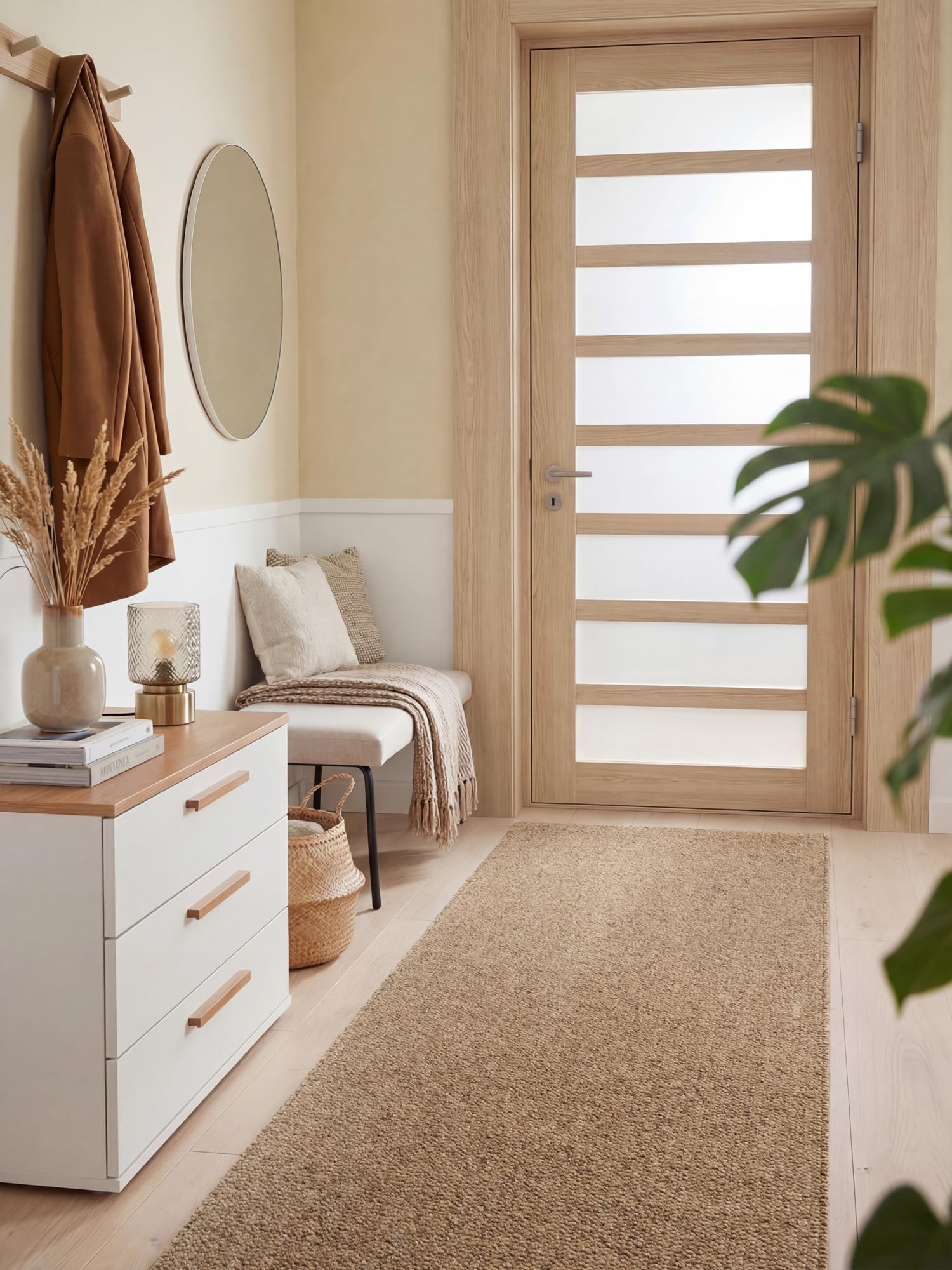 Tapis durable et lavable ELLE Decoration Rocco pour protéger le sol du salon et du couloir