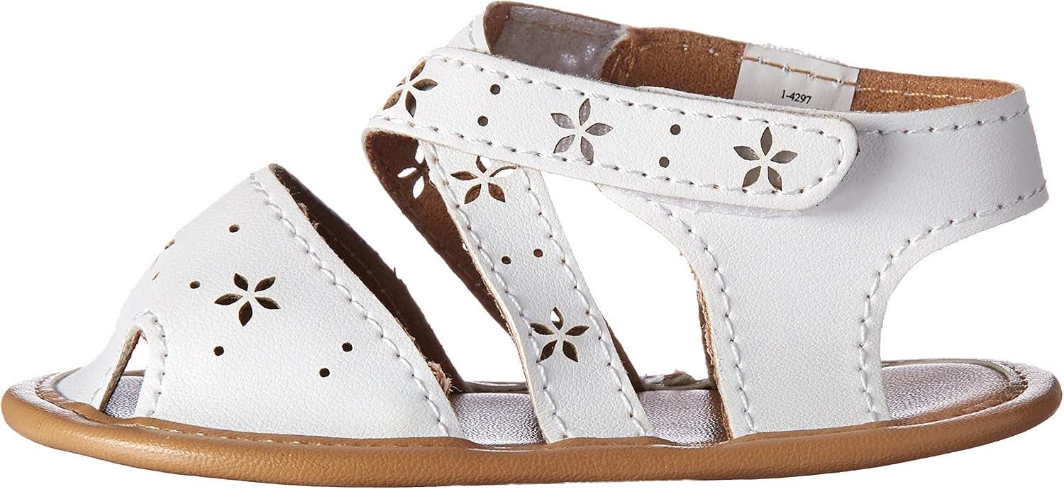 Baby Deer Girl's 01-4297 Sandal, white, 2 Child US Infant