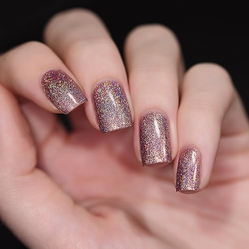 Miniatura 1740 de ILNP Madison Ave Esmalte de uñas holográfico metálico rosa antiguo