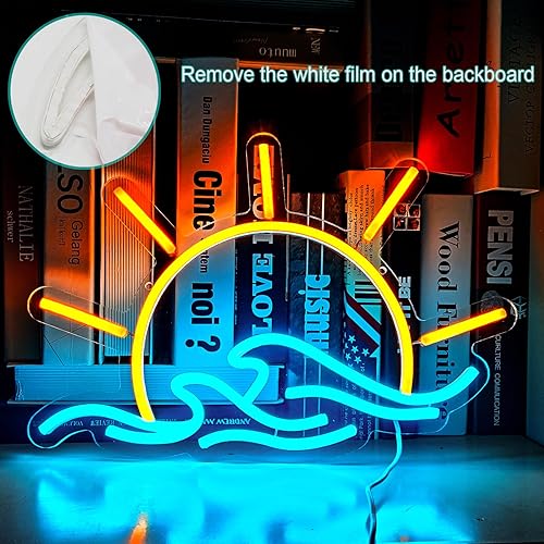 Miniatura 6 de Letreros de neón de amanecer para decoración de pared, funciona con USB, luces decorativas para el hogar, dormitorio, oficina, bar, pub, club,