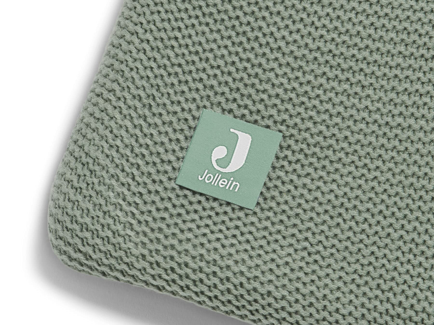 Jollein Tapis de Parc en Tricot Basique, 80 cm Longueur x 100 cm Largeur, Vert Forêt