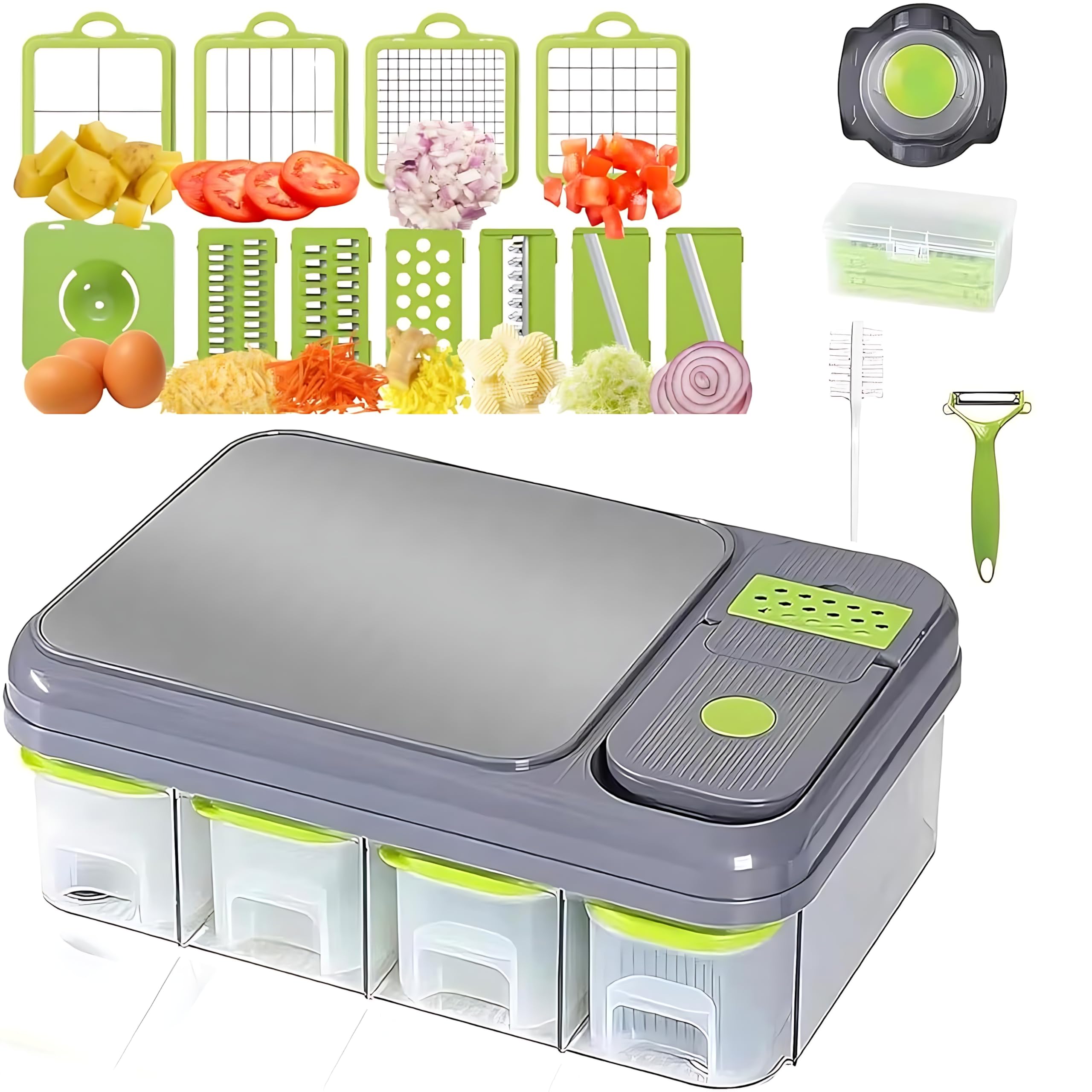 Coupe-légumes multifonction et mandoline de cuisine avec 11 lames