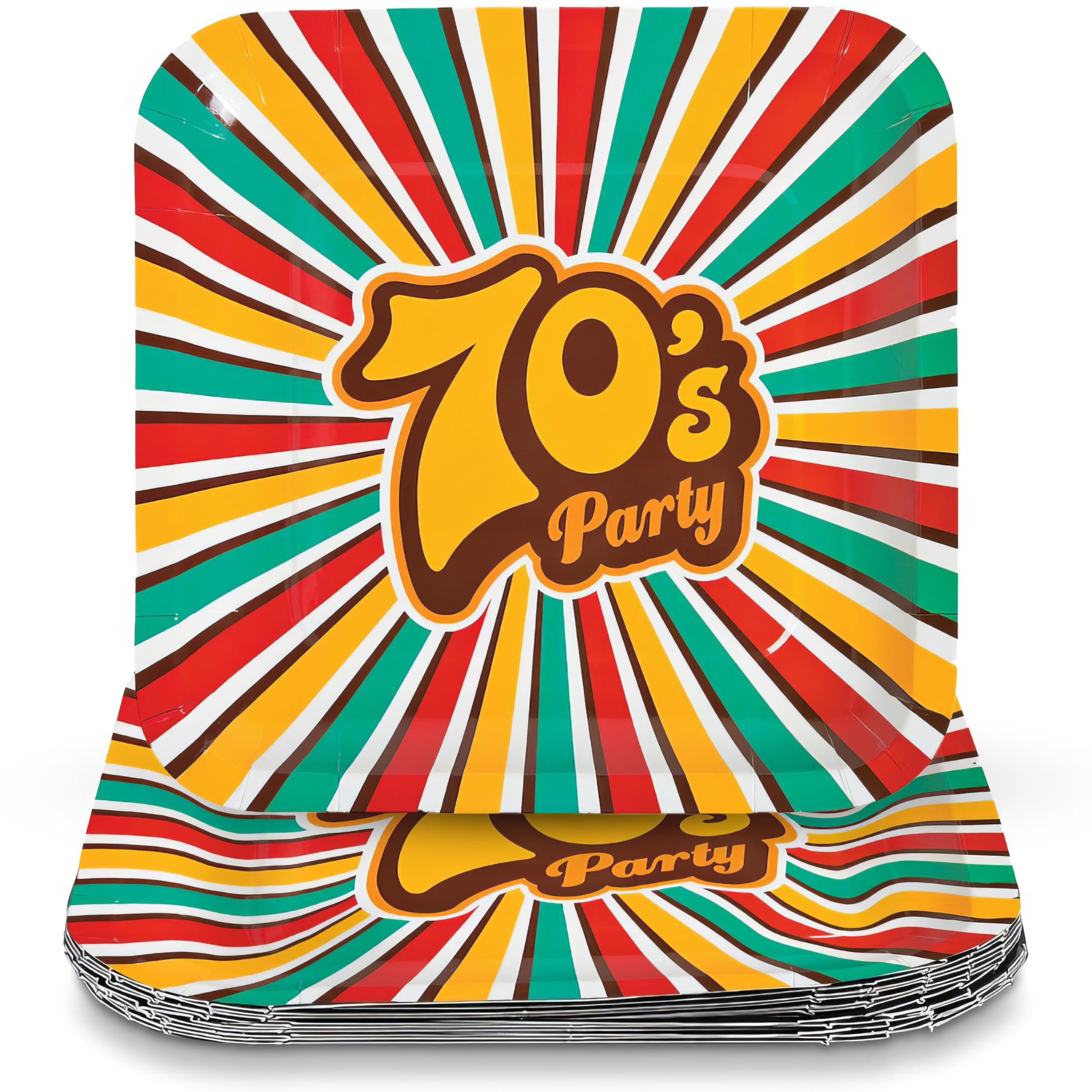 Amazon.com: Fun Express Totally 70s Party Square Paper Dinner