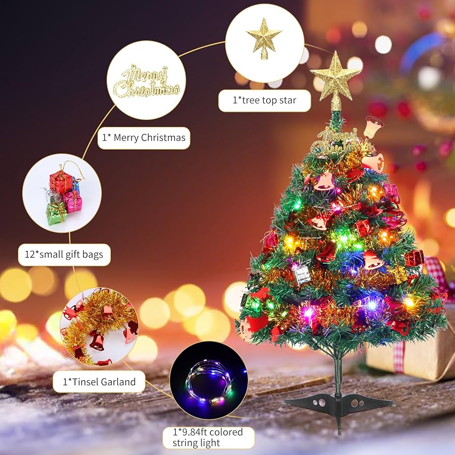 * mini christmas tree ୨୧ * 小さなクリスマスツリー Amazon.com: 24