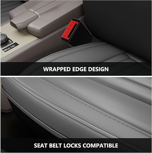 Miniatura 8 de FEELON 2 fundas de asiento de automóvil para asiento delantero inferior, fundas de cojín de asiento inferior de automóvil, impermeables,