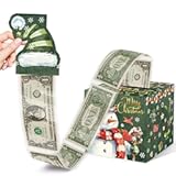 Christmas Party Gifts, Money Box for Cash Gift, Merry Christmas Money Gift Box with Pull Out Card and Cash Holder, Xsmas Surprise Box Pull for Kids Adults