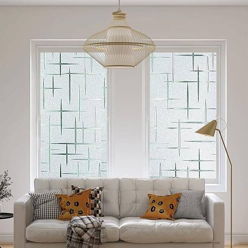Miniatura 3 de Película esmerilada para ventana, sin pegamento, con estrellas de privacidad, calcomanías decorativas para ventana, protección UV, adherencia