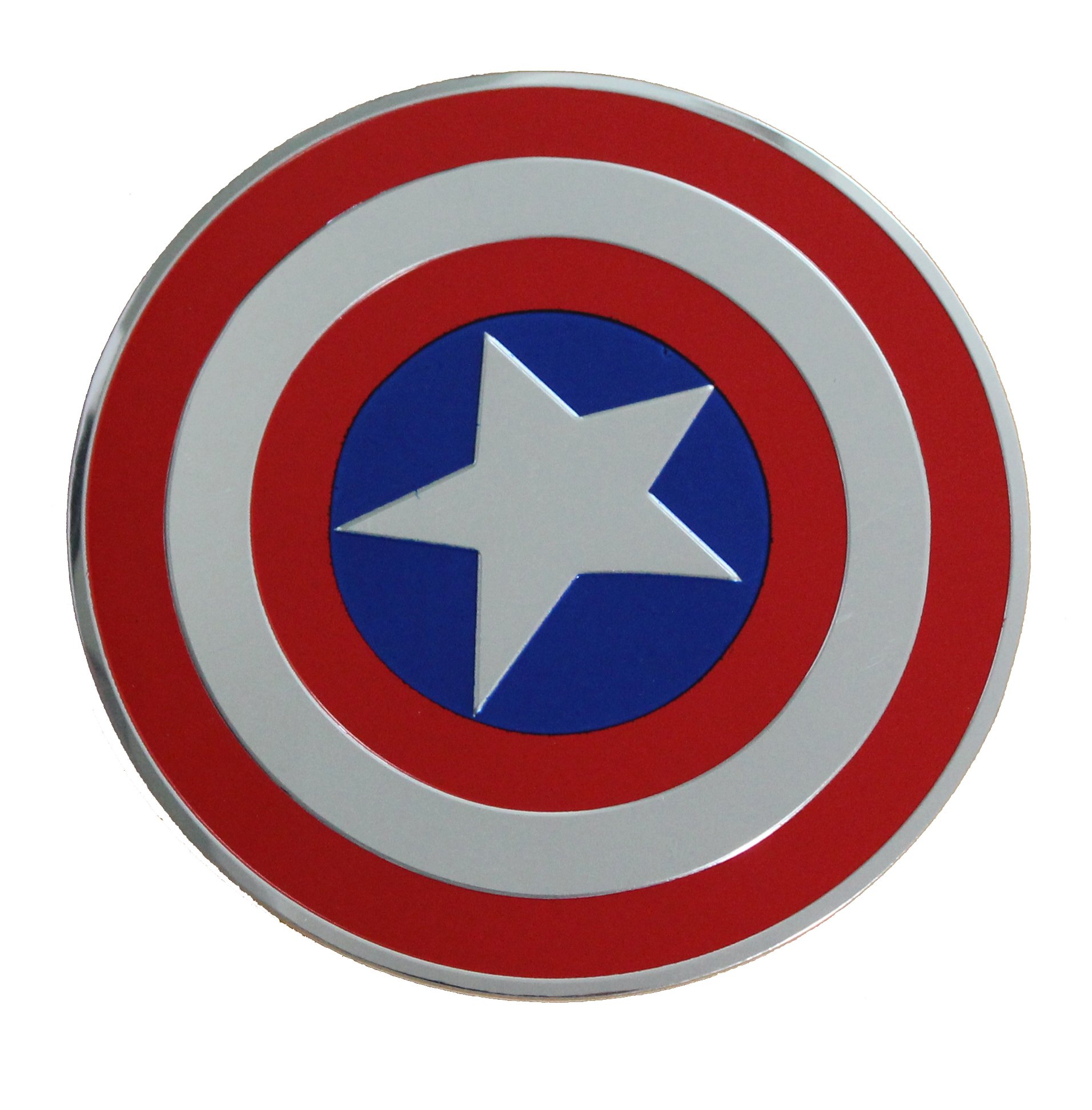 Marvel Comics Retro Captain America Shield B Metal Sticker, 8Cm